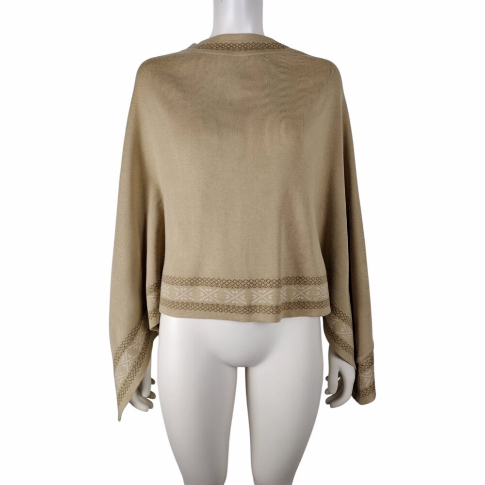 Vintage 1990s Cogani Brown Boat Neck Acrylic Poncho